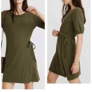 NWT Madewell Olive Textured Dress